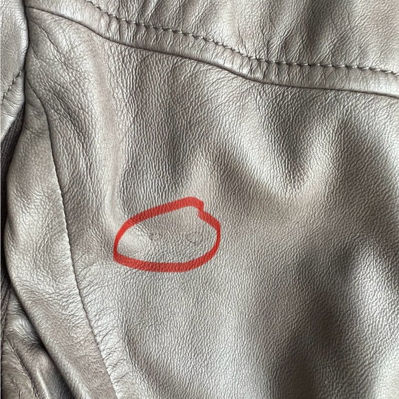 Trouvé Gray/Taupe Leather Jacket - Picture 11 of 16